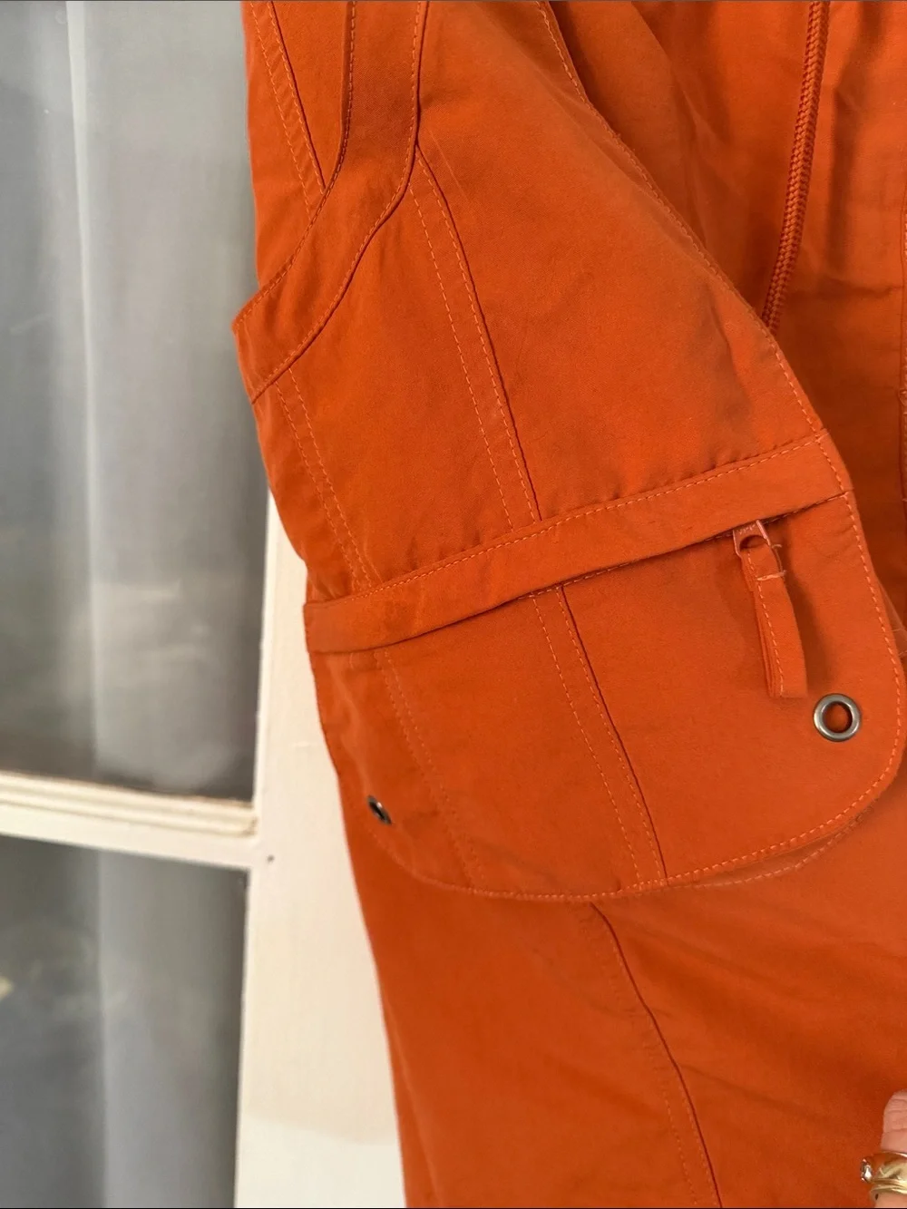 Life Is Good Men’s Bright Orange Cargo Swimsuit Bathing Suit Size Large